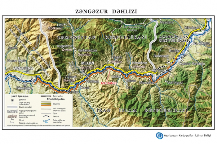  Հրապարակվել է Զանգեզուրի միջանցքի քարտեզը
 